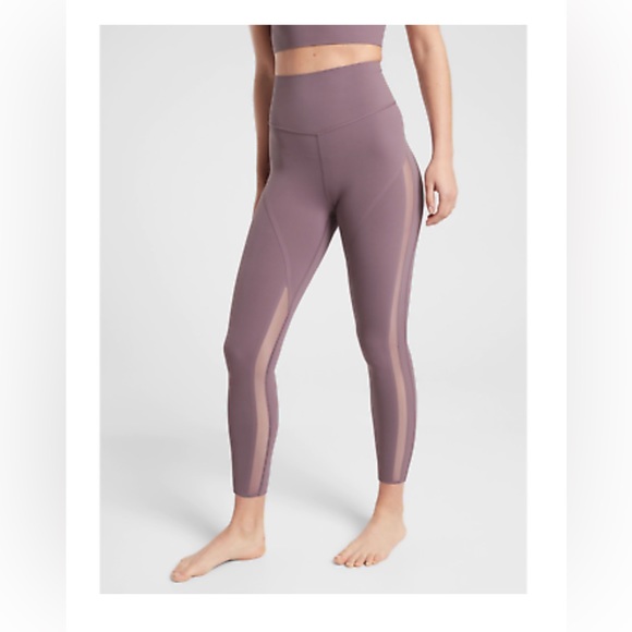 Athleta Pants - Athleta Formation 7/8 Tight Ultra High-Rise Mesh Detail Volcanic Violet XS